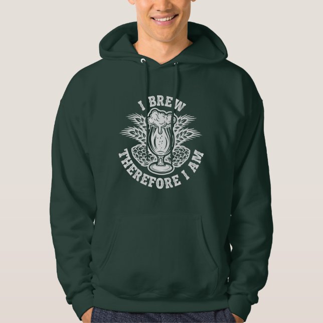 Veste À Capuche Je Brasse Donc Je Suis (Devant)