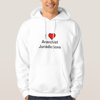 Veste À Capuche Je coeur les juridictions anarchistes