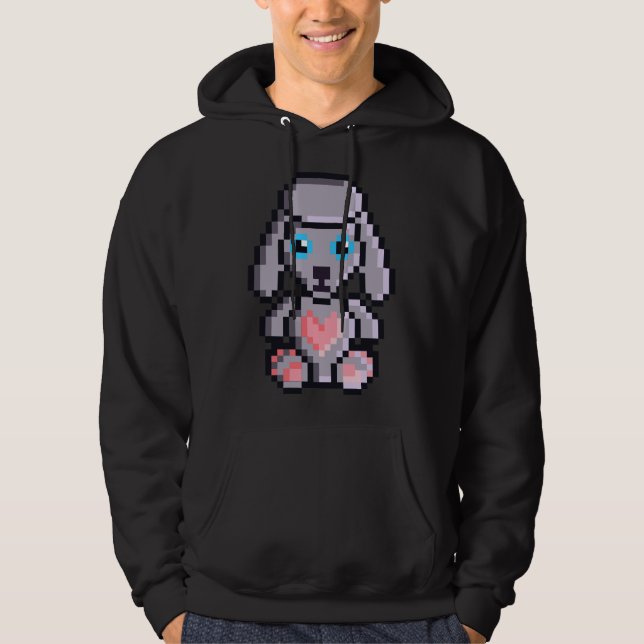 Veste À Capuche Je Coeur Poodle (Devant)