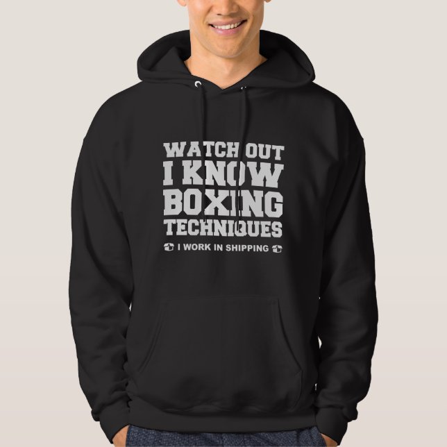 Veste À Capuche Je connais les techniques de boxe (Devant)