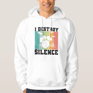 Veste À Capuche Je détruit le silence déstabilisé tambour Vinta
