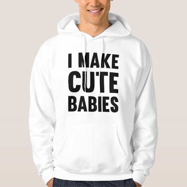 Veste À Capuche Je Fais De Bébés Mignons (Devant)