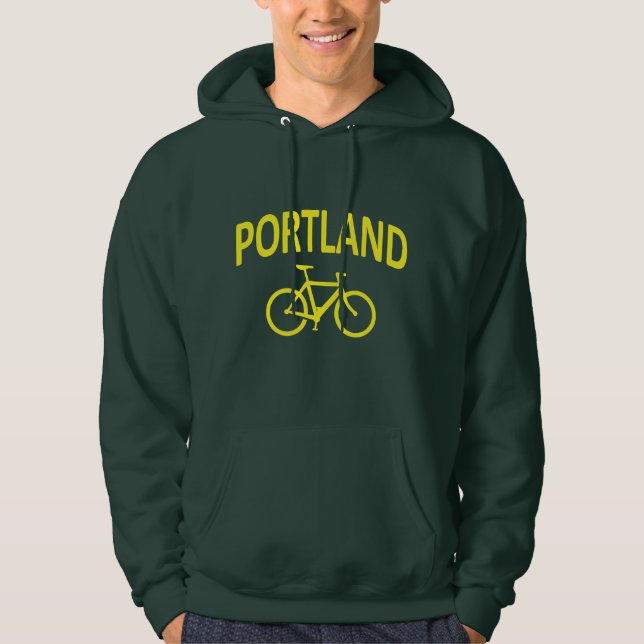 Veste À Capuche Je fais du vélo PORTLAND - conception de vélo de (Devant)