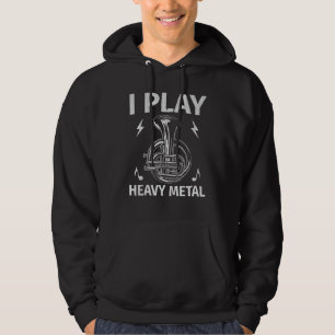 Veste À Capuche Je Joue Lourd Metal Euphonium Instrument Music Orc