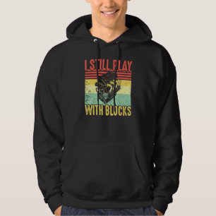 Veste À Capuche Je Joue Toujours Avec Des Blocs Retro Vintage Car