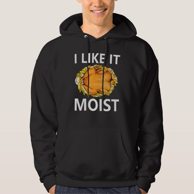 Veste À Capuche Je L'Aime Moist Thanksgiving Diner Costume Turke (Devant)
