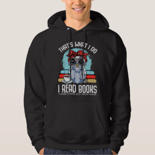 Veste À Capuche Je lis des livres Je bois du café Hibou Bibliophil