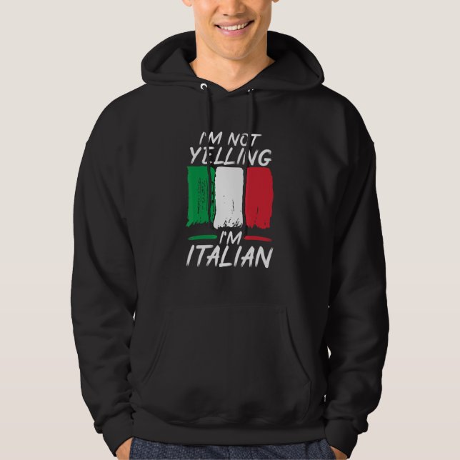 Veste À Capuche Je ne crie pas je suis italien (Devant)