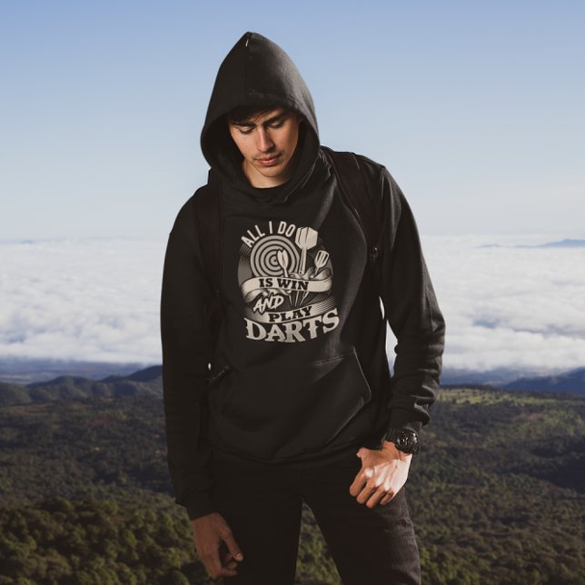 Veste À Capuche Je ne fais que gagner et jouer des fléchettes - Ch (Créateur téléchargé)