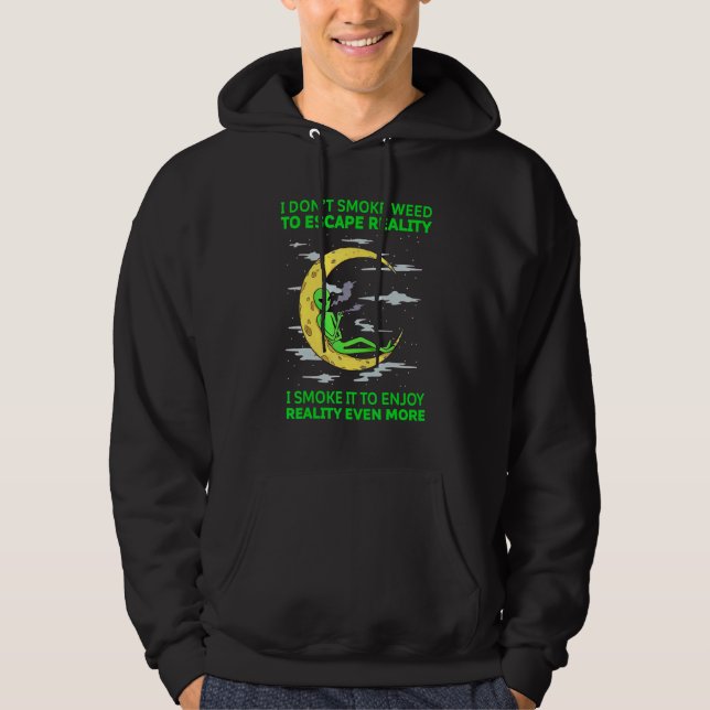 Veste À Capuche Je ne fume pas la mauvaise herbe pour échapper à l (Devant)