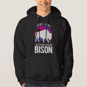 Veste À Capuche Je ne peux pas avoir de plans avec mon bison Buffa