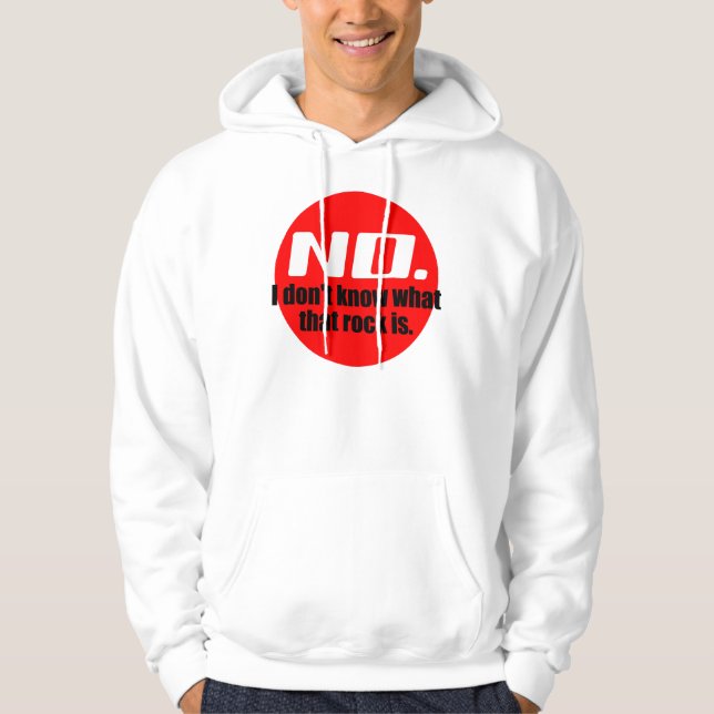 Veste À Capuche Je ne sais pas ce que c'est que cette roche (Rouge (Devant)