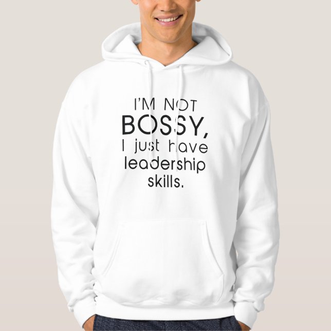 Veste À Capuche Je ne suis pas Bossy (Devant)