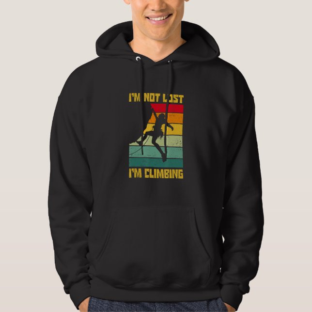 Veste À Capuche Je ne suis pas perdu, je grimpe Boulder grimpeur d (Devant)