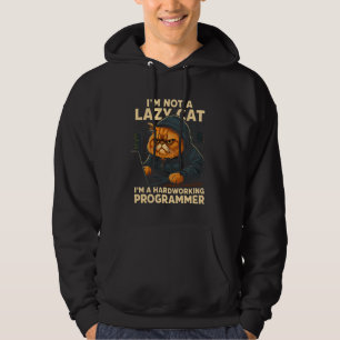 Veste À Capuche je ne suis pas un chat paresseux je suis un progra