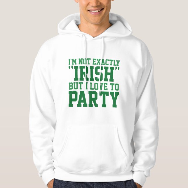 Veste À Capuche Je ne suis pas vraiment irlandais (Devant)