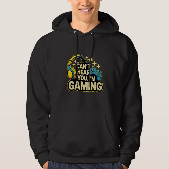 Veste À Capuche Je ne t'entends pas, je joue (Devant)