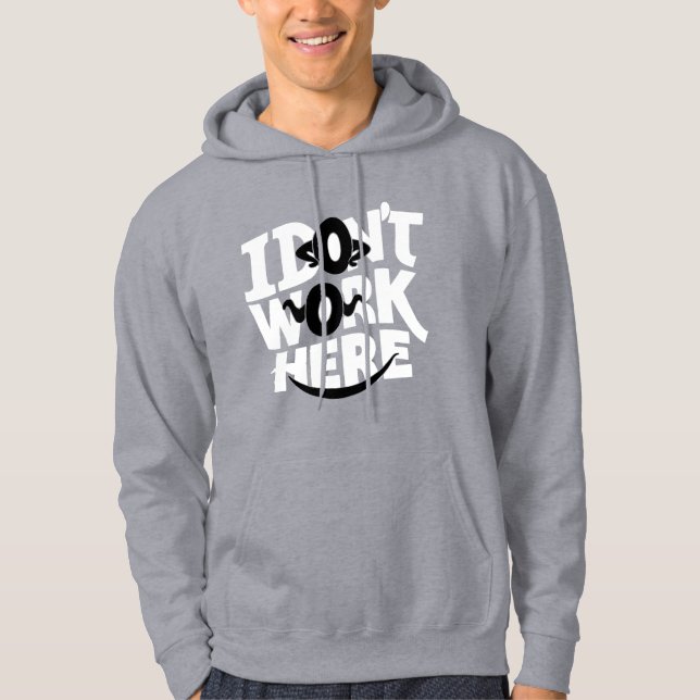 Veste À Capuche Je ne travaille pas ici (Devant)