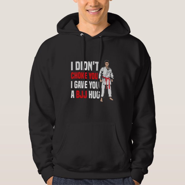 Veste À Capuche Je ne vous ai pas étranglé Bjj Hug   Jiu jitsu bré (Devant)