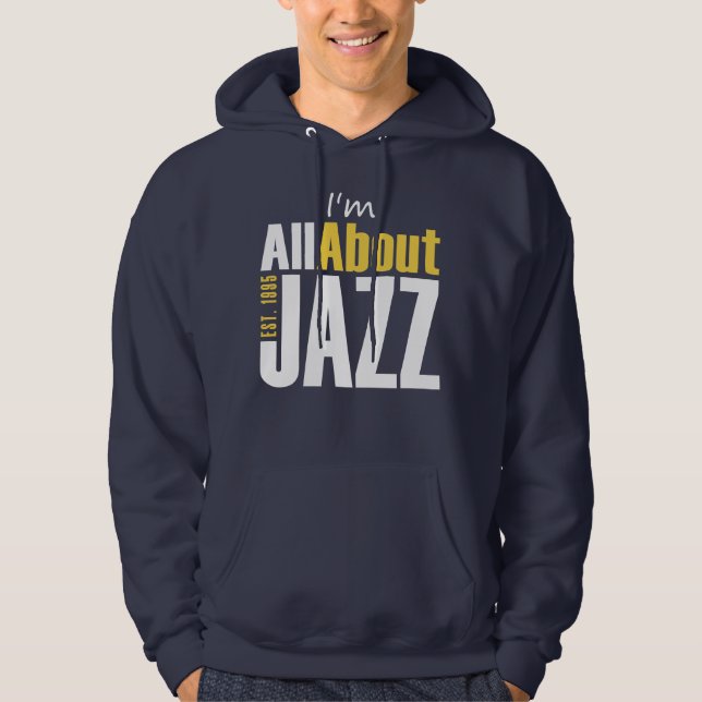 Veste À Capuche Je parle du Sweatshirt à capuche de jazz (Devant)