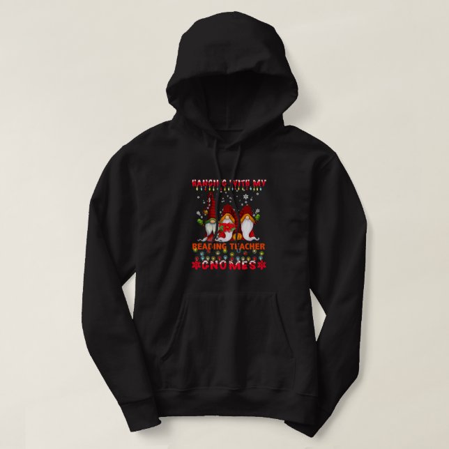 Veste À Capuche Je Passe Avec Mon Professeur De Lecture Gnomes Vil (Design devant)