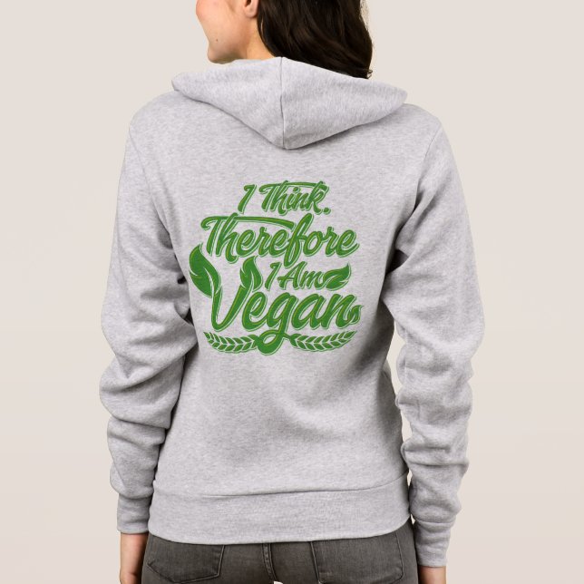 Veste À Capuche Je Pense Que Je Suis Vegan. (Dos)
