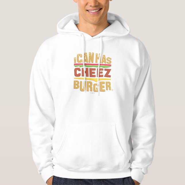 Veste À Capuche Je peux a Cheezburger (Devant)