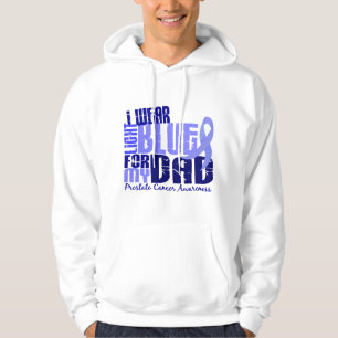 Veste À Capuche Je porte bleu-clair pour mon cancer de la prostate