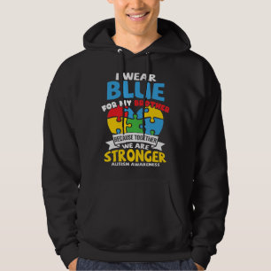 Veste À Capuche Je Porte Du Bleu Pour La Famille De Sensibilisatio