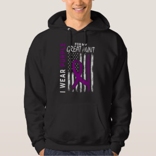 Veste À Capuche Je porte du violet pour la sensibilisation à l'épi