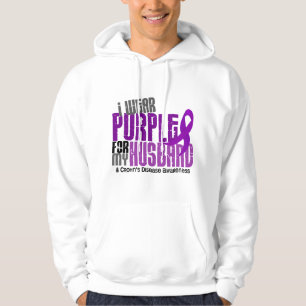 Veste À Capuche Je porte le pourpre pour ma maladie de Crohn du