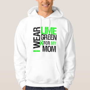 Veste À Capuche Je porte le vert de chaux pour mon lymphome de
