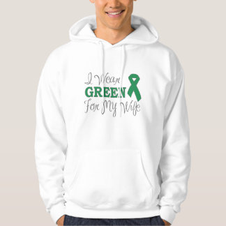 Veste À Capuche Je porte le vert pour mon épouse (le ruban vert de
