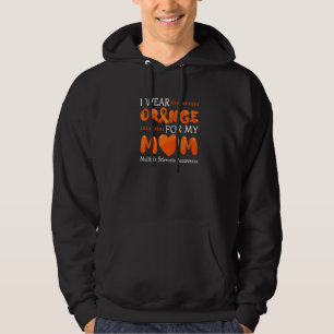 Veste À Capuche Je Porte L'Orange Pour Ma Mère Ms Awareness Ribbon