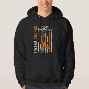 Veste À Capuche Je porte orange pour ma maman Sclérose en plaques