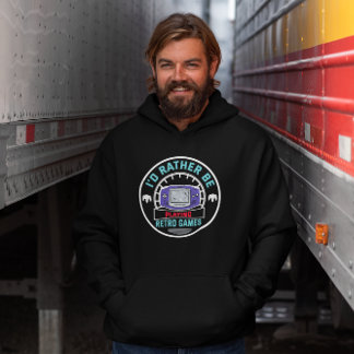 Veste À Capuche Je Préférerais Jouer À Des Jeux Rétro Portables