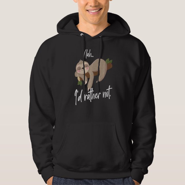 Veste À Capuche Je préférerais ne pas lazy fentes Graphisme animal (Devant)