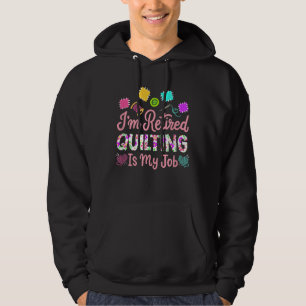 Veste À Capuche Je Retraite Quilting Est Mon Travail Retraite Coud