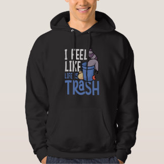 Veste À Capuche Je sens que la vie est un déchet Raton laveur Pand