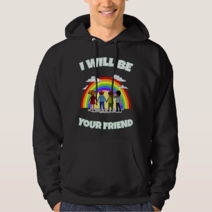 Veste À Capuche Je Serai Votre Ami Enfants Rainbow Type Anti B