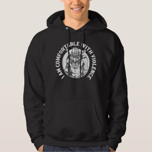 Veste À Capuche Je Suis À L'Aise Avec La Violence Viking Norse