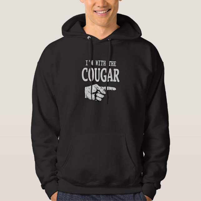 Veste À Capuche Je suis avec le Cougar (Devant)
