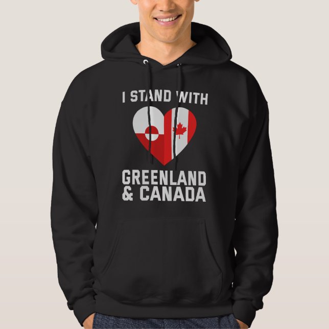 Veste À Capuche Je Suis Avec Le Groenland Et Le Canada (Devant)