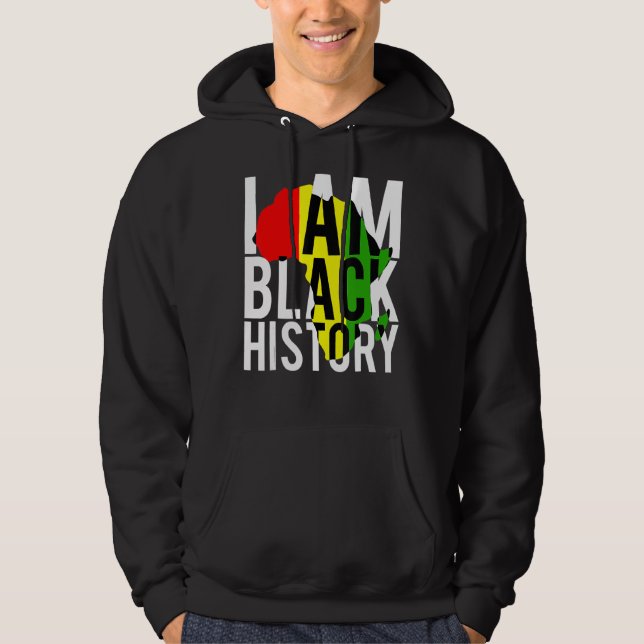 Veste À Capuche Je Suis Black History Mois African American Pride  (Devant)