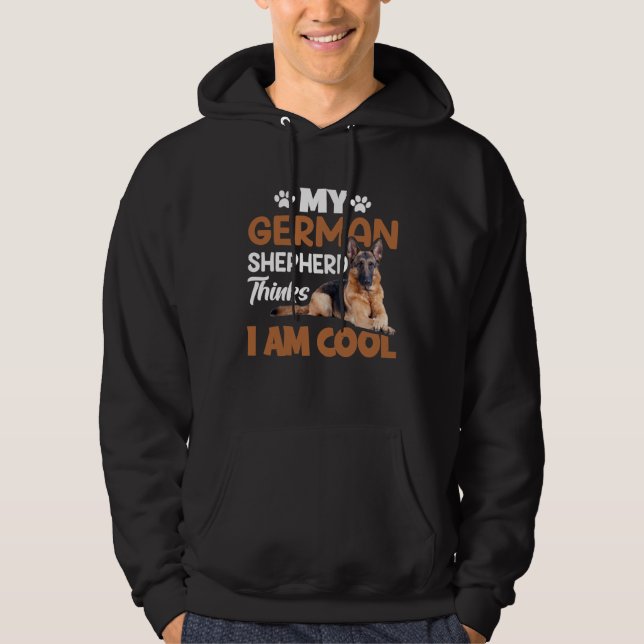 Veste À Capuche Je suis cool berger allemand K9 (Devant)