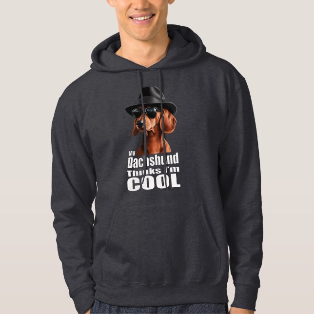 Veste À Capuche Je suis Cool Dachshund (Devant)