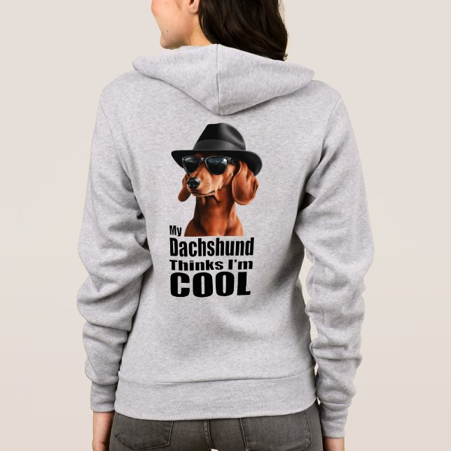Veste À Capuche Je suis Cool Dachshund (Dos)