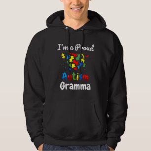Veste À Capuche Je Suis Fier Autisme Gramma Maman Femme Coeur