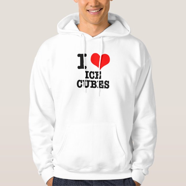 VESTE À CAPUCHE JE SUIS FOU DES GLAÇONS (Devant)