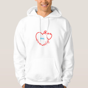 Veste À Capuche Je suis Infirmière Stethoscope Coeur Personnalisé